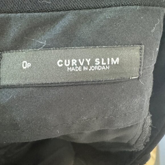 Loft Petites Womens Size 0P Black Curvy Slim Straight Leg Pants - Picture 6 of 7